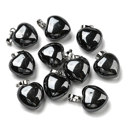 Natural Black Stone Pendants G-I311-A19-P-1