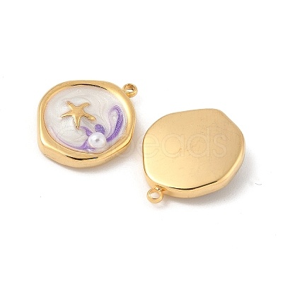 304 Stainless Steel Enamel Pendants STAS-U057-11G-E-1