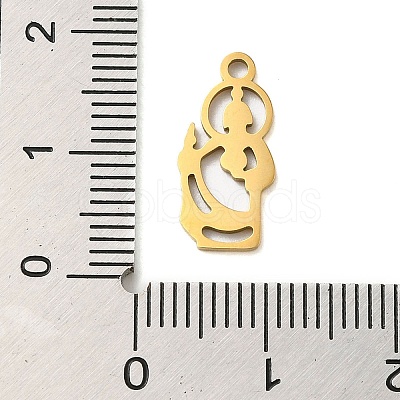 304 Stainless Steel Pendants STAS-S123-02G-1