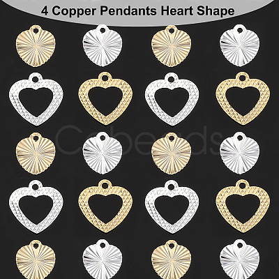80Pcs 4 Style Brass Charms KK-FH0002-94-1