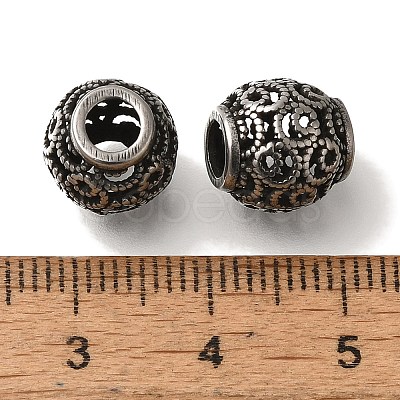 304 Stainless Steel European Beads STAS-D191-09F-AS-1