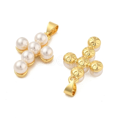 Shell Pearl Pendants ZIRC-F116-02-G-01-1