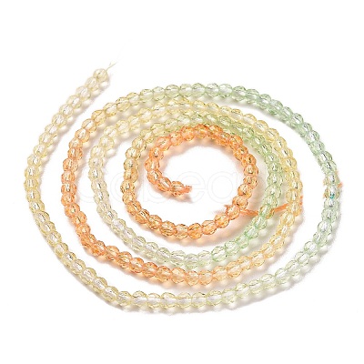 Transparent Gradient Color Glass Beads Strands GLAA-G101-2mm-08-1