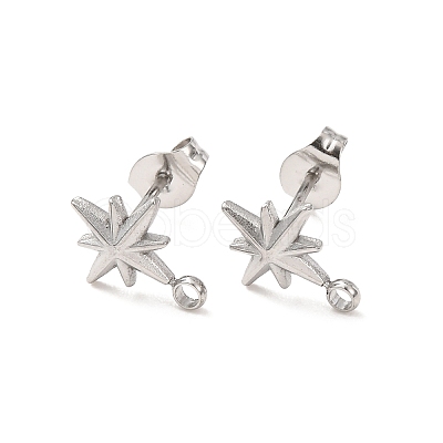 304 Stainless Steel Stud Earrings STAS-K291-13A-P-1