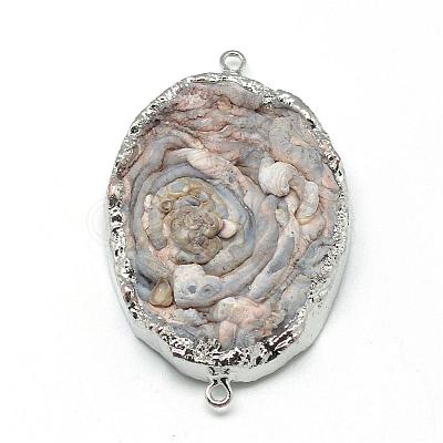 Natural Druzy Agate Links connectors G-Q494-13-1