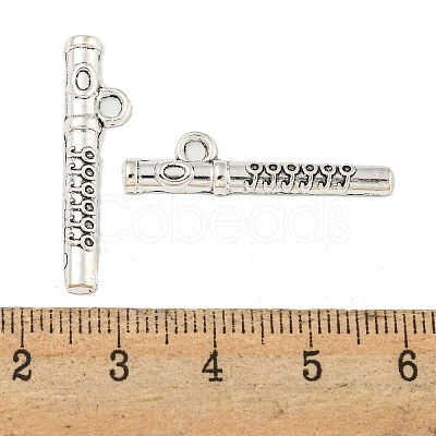 Tibetan Style Zinc Alloy Flute Pendants TIBEP-R334-327AS-RS-1