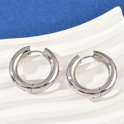 202 Stainless Steel Polishing Hoop Earrings EJEW-M106-02P-06-1