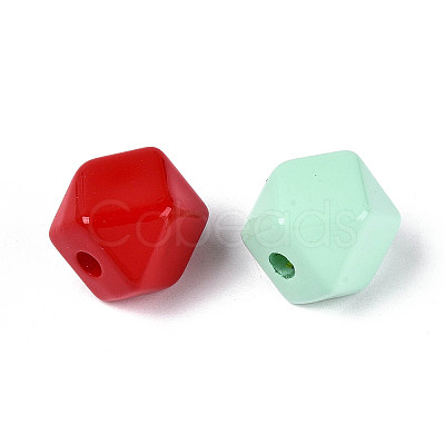 Baking Paint Opaque Acrylic Beads OACR-N142-09-1