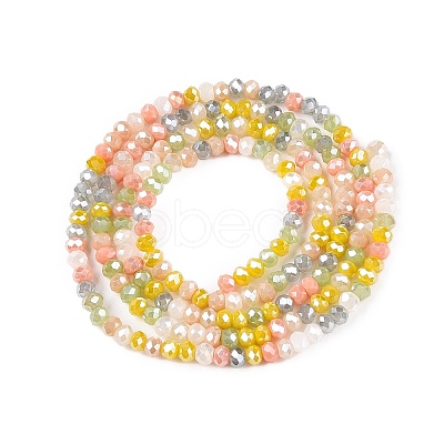Electroplate Glass Beads Strands GLAA-T023-A16-04-1