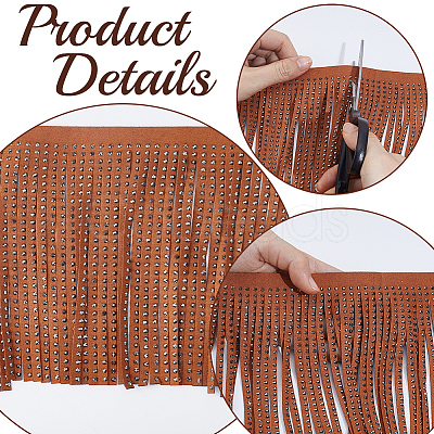 PU Imitation Leather Tassel Ribbon DIY-GF0013-45A-1