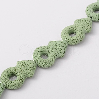 Synthetic Lava Rock Bead Strands G-N0093-15-1