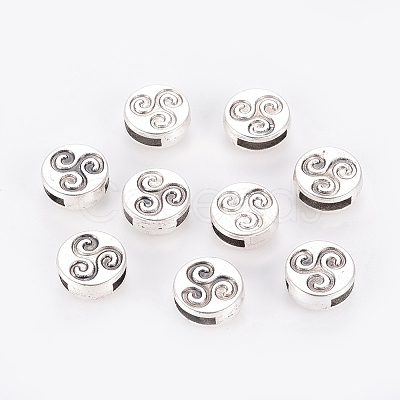Tibetan Style Slide Charms TIBE-Q001-AS-LF-1