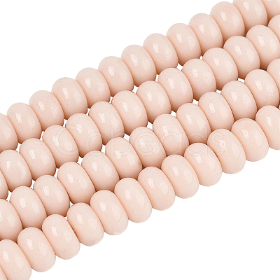 3Starnds Opaque Spray Painted Glass Beads GLAA-PA0001-35D-1