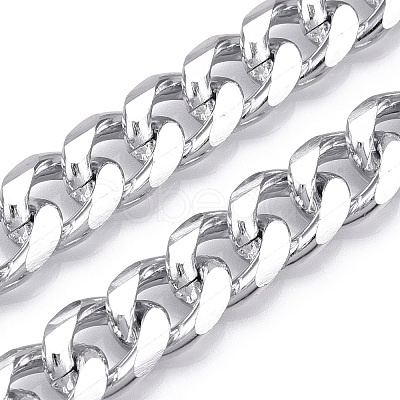 Aluminum Faceted Curb Chains CHA-N003-40P-1