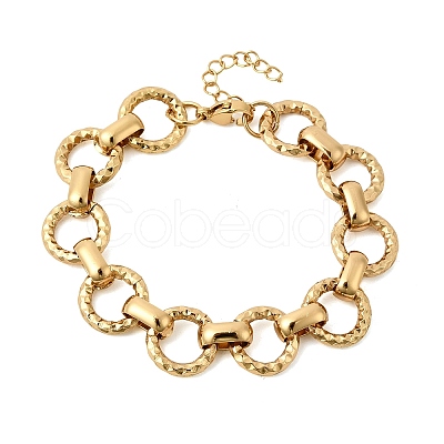 304 Stainless Steel Link Chain Bracelets for Women BJEW-P388-02A-G-1