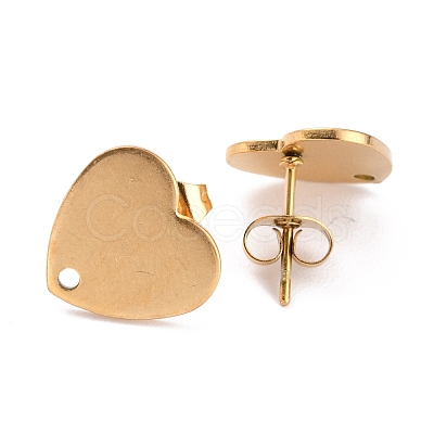 Ion Plating(IP) 304 Stainless Steel Stud Earring Findings EJEW-O104-15G-1