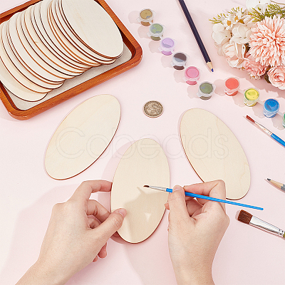 Oval Unfinished Wood Cutouts DIY-WH0604-07D-1