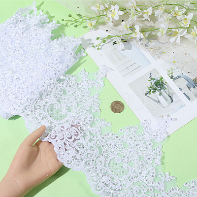 3.3Yards Polyester Lace Triming Ribbons SRIB-GF0001-57A-1