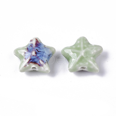 Handmade Porcelain Beads PORC-N004-27G-1