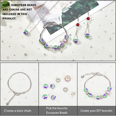 Alloy Enamel European Beads ENAM-PH0001-37-1