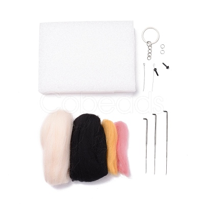 DIY Constellation Doll Keychain Needle Felting Kit DIY-D068-01P-12-1