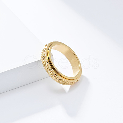 Simple Style 304 Stainless Steel Rotating Finger Rings FS-WGCAB4E-07-1