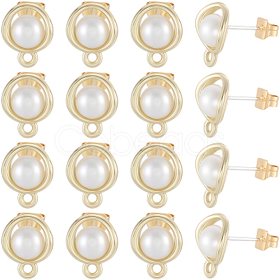 20Pcs Alloy Stud Earring Findings FIND-BBC0004-35-1