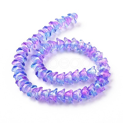 Transparent Glass Beads Strands LAMP-H061-01B-01-1