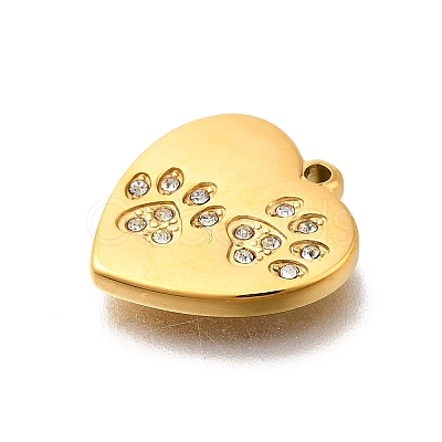304 Stainless Steel Rhinestone Pendants STAS-R159-55G-02-1