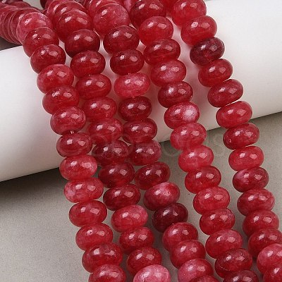 Dyed Natural White Jade Beads Strands G-G107-A43-01-1