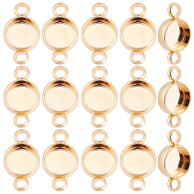 30Pcs Brass Cabochon Connector Settings KK-BBC0025-25-1