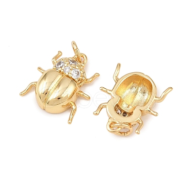 Brass Micro Pave Cubic Zirconia Pendants KK-G544-09G-02-1