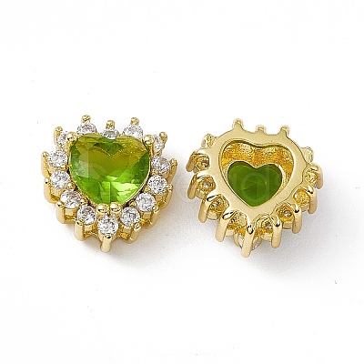 Rack Plating Brass Micro Pave Cubic Zirconia Beads KK-C007-12G-03-1