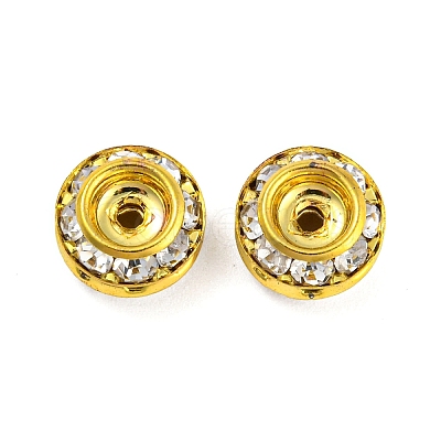 Brass Rhinestone Beads RB-F035-04G-1