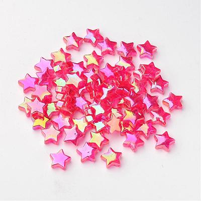 Eco-Friendly Transparent Acrylic Beads PL556-7-1