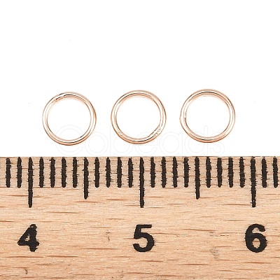 Brass Closed Jump Rings KK-D257-01RG-05-1