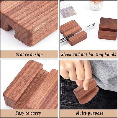 Walnut Wood Mobile Phone Holders AJEW-WH0248-154-1