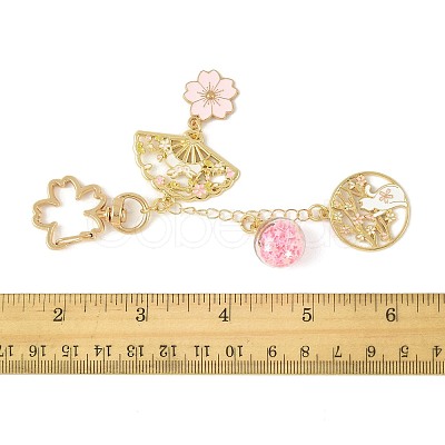 Alloy Enamel Pendant Keychains HJEW-FS00052-04-1