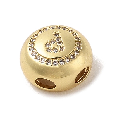 Rack Plating Brass & Cubic Zirconia Pendants KK-Z047-07G-P-RS-1