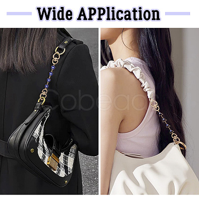 5Pcs 5 Styles Evil Eye Alloy Link Chains Bag Extender Chains AJEW-TAC00036-1