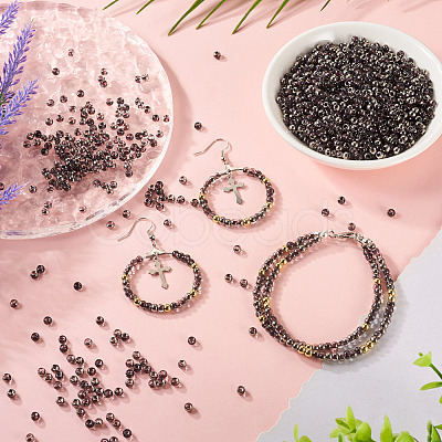 100G Transparent Inside Colours Glass Seed Beads SEED-TA0001-43-1