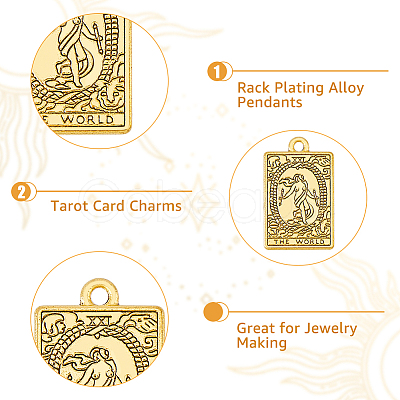 48Pcs 12 Styles Rack Plating Alloy Pendants FIND-DC0003-34-1