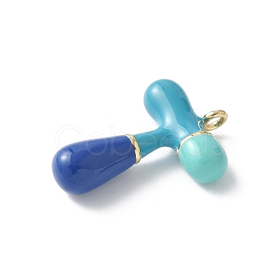 Brass Enamel Pendants KK-E093-03G-T-01-1