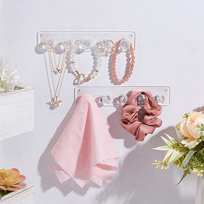 Wall Mounted Acrylic Necklace Holder AJEW-GA0007-50A-1