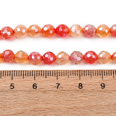 Natural Banded Agate Beads Strands G-B191-A01-6mm-1