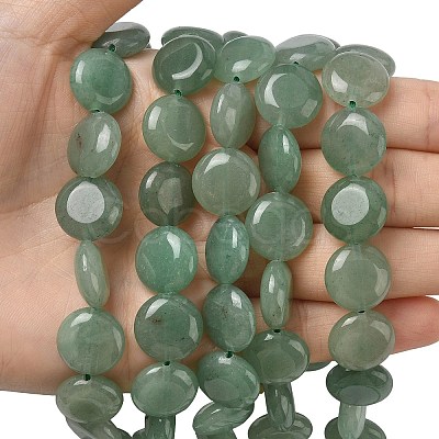 Natural Green Aventurine Beads Strands G-L648-B24-15mm-01-1