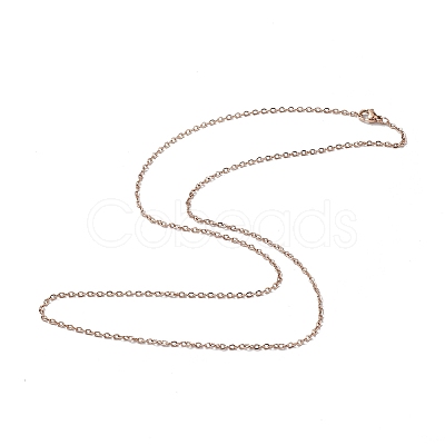 Ion Plating(IP) 304 Stainless Steel Cable Chain Necklace for Men Women NJEW-K245-024C-1