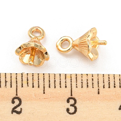 Rack Plating Brass Cup Pearl Peg Bails Pin Pendants KK-P240-01-1