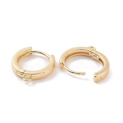 Brass Hoop Earring Findings X-KK-A168-25G-1