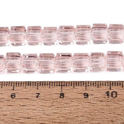 Transparent Glass Beads Strands GLAA-R041-8x8mm-A04-1